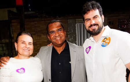 Elcione Ramos, Naate Gomes e C&eacute;sar Ramos. 