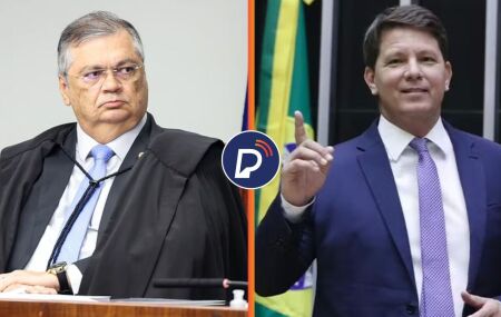 O ministro Fl&aacute;vio Dino, do Supremo Tribunal Federal (STF) e o deputado federal Mario Frias (PL-SP).
