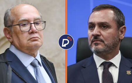 O ministro Gilmar Mendes, do Supremo Tribunal Federal (STF) e o diretor-geral da Pol&iacute;cia Federal, Andrei Rodrigues.