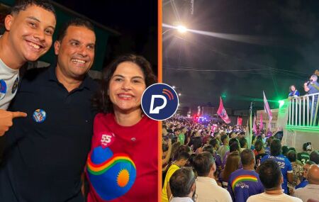 O vereador do Recife e candidato a deputado estadual Davi Muniz (PSD) e a vice-governadora de Pernambuco, Priscila Krause&nbsp;(PSD).