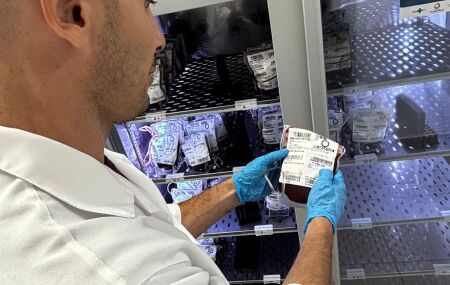Hemope realiza coleta de sangue no Hospital Pel&oacute;pidas Silveira.