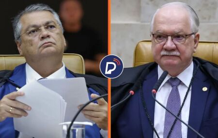 Fl&aacute;vio Dino e Edson Fachin. 