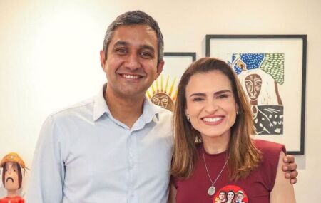 Fl&aacute;vio Marques e Mar&iacute;lia Arraes.
