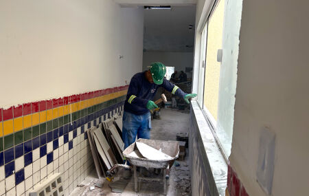 Obras em creches de Paulista