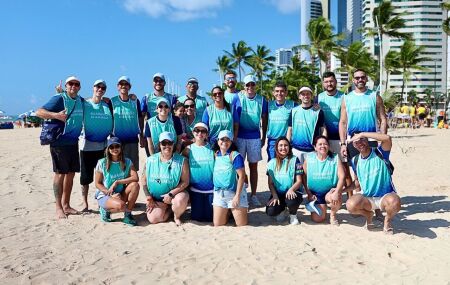 Equipe Novotel Recife Marina durante a a&ccedil;&atilde;o.