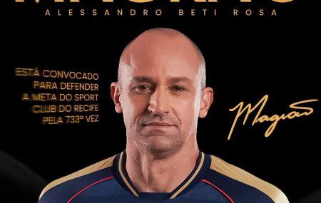 Magr&atilde;o, &iacute;dolo do Sport, ter&aacute; despedida oficial do clube em outubro.