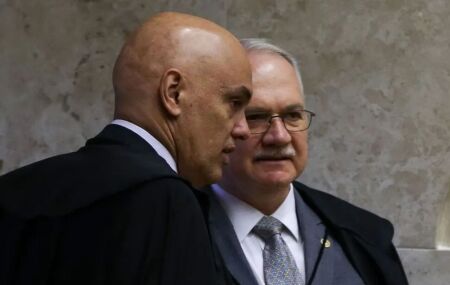 Ministros do STF Alexandre de Moraes e Edson Fachin.