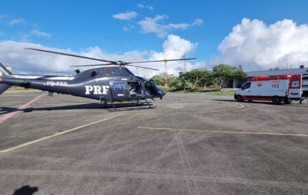 PRF e SAMU Recife realizam 100⁰ atendimento aerom&eacute;dico deste ano em Pernambuco