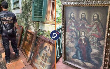 PF recupera no Rio pintura de Jesus Cristo.