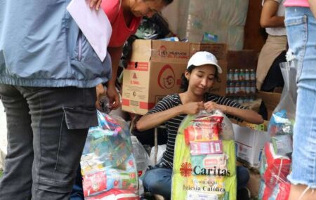 Ajuda para fam&iacute;lias atingidas por terremotos na Venezuela.
