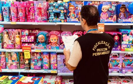 Presentes para o Dia das Crian&ccedil;as t&ecirc;m diferen&ccedil;a de at&eacute; 34,31% nos pre&ccedil;os em Pernambuco, aponta Procon-PE.