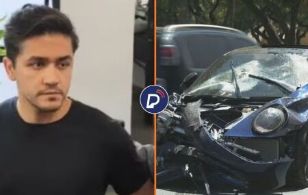 Empres&aacute;rio Fernando Sastre de Andrade Filho e seu Porsche.