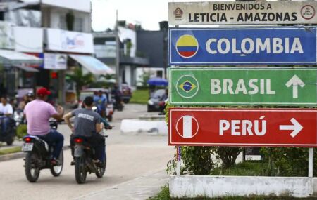 Fronteira do Brasil com Col&ocirc;mbia e Peru.
