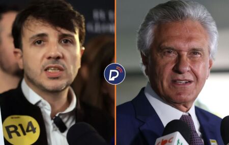 Renan Santos e Ronaldo Caiado.