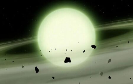 Representa&ccedil;&atilde;o de uma estrela verde.