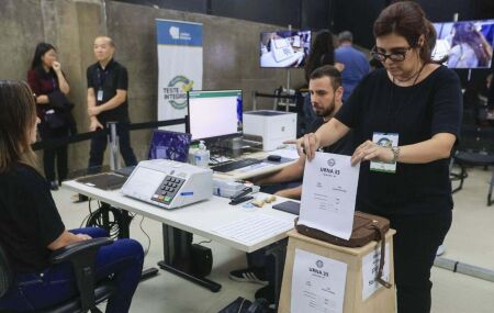 Teste de urna eletr&ocirc;nica.