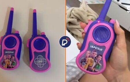 Walkie-talkie de brinquedo.