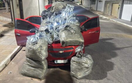 Pol&iacute;cia militar apreende 110 kg de maconha ap&oacute;s suspeito fugir em Flores, no Sert&atilde;o de Pernambuco.