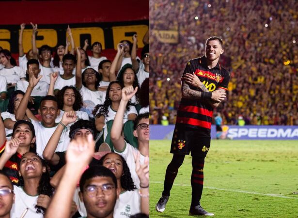 Alunos de Igarassu prestigiram vit&oacute;ria do Sport por 2 a 1, com dois gols de Barletta.