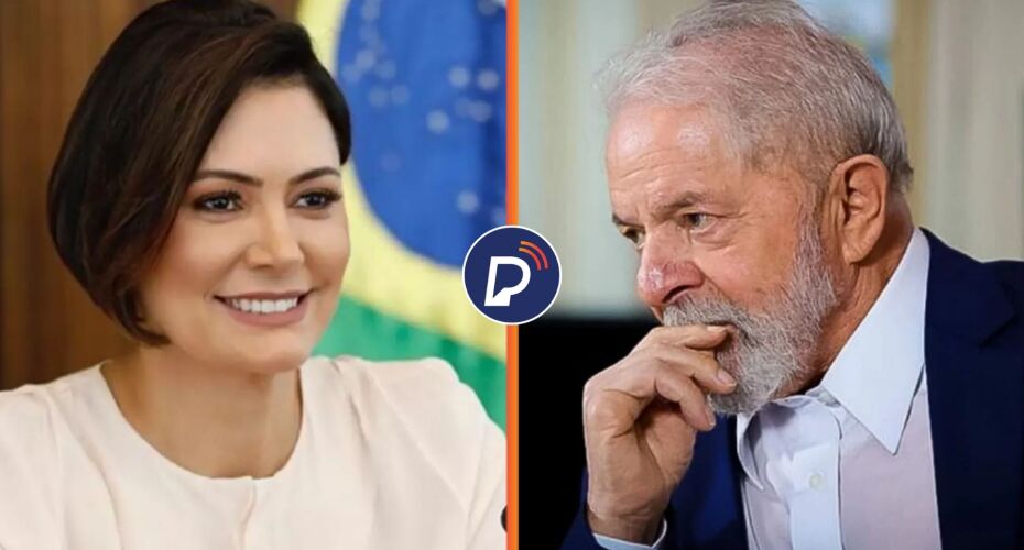 Michelle Bolsonaro e Lula.