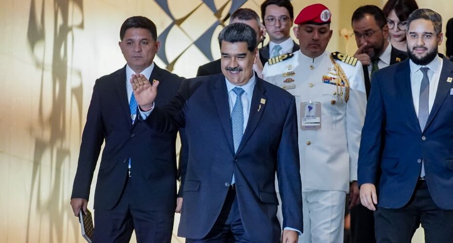 Nicolás Maduro durante visita ao Brasil.