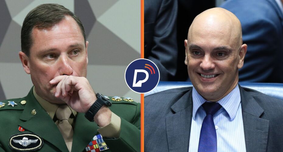 Mauro Cid e Alexandre de Moraes. Montagem: Portal de Prefeitura