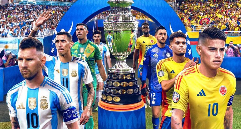 Argentina e Colômbia fazem a final da Copa América 2024.