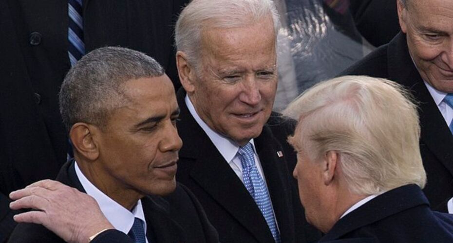 Barack Obama, Donald Trump e Joe Biden.