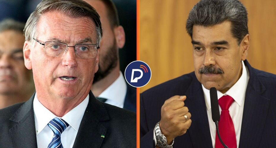 "As coincidências nas democracias relativas nunca param", diz Bolsonaro sobre Maduro bloquear sites de notícias.