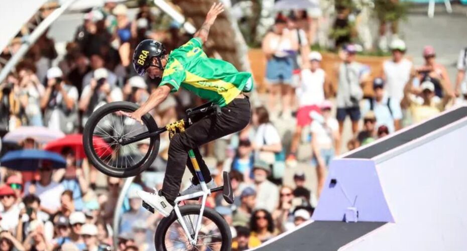 Gustavo Batista de Oliveira, o Bala Loka durante a disputa da fase classificatória.