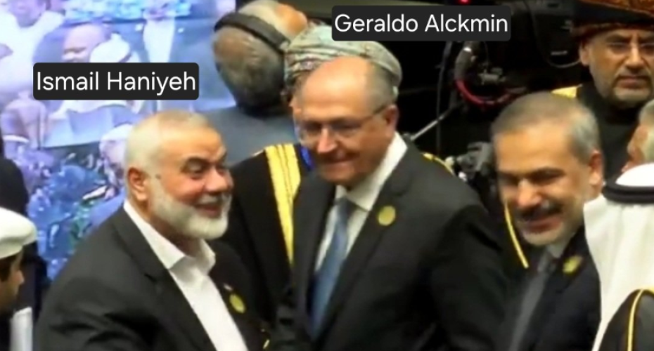 Alckmin e Ismail Haniyeh.