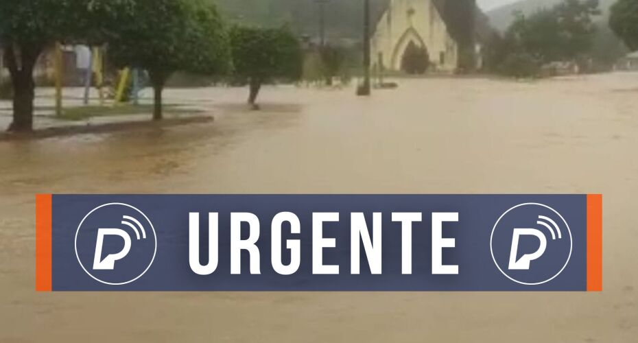 APAC alerta sobre risco de inundação de rio por conta das chuvas.