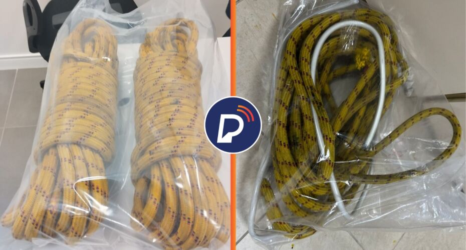 Polícia Federal apreende 2Kg de cocaína dentro de 2 cordas no Aeroporto Internacional dos Guararapes.