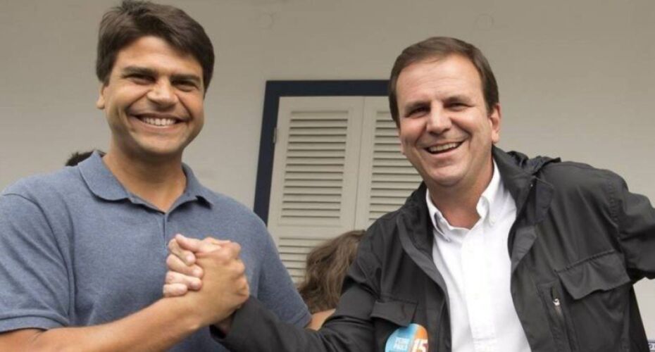 Deputado Pedro Paulo e prefeito Eduardo Paes.