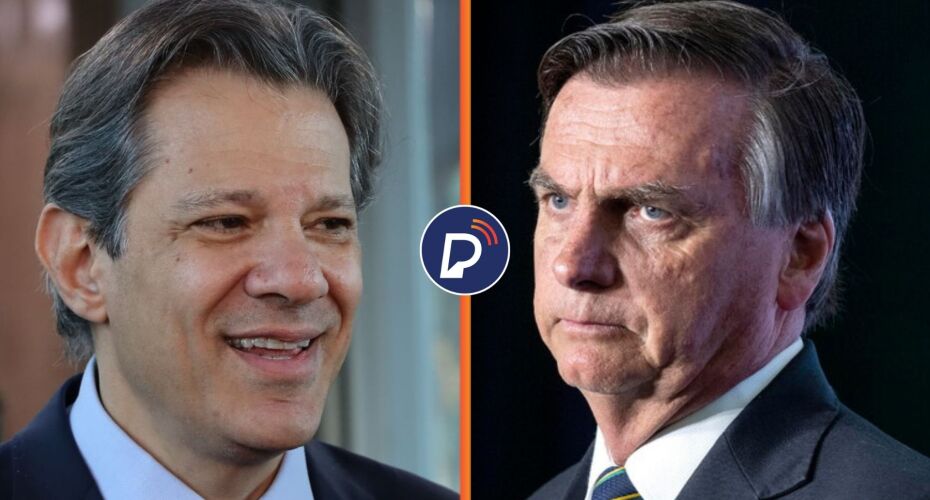 Fernando Haddad e Jair Bolsonaro.