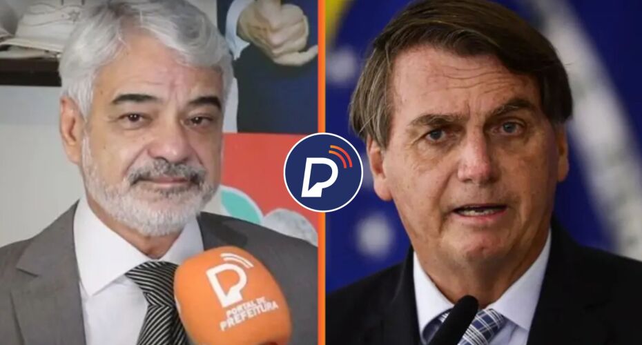 Humberto Costa e Jair Bolsonaro. Montagem: Portal de Prefeitura