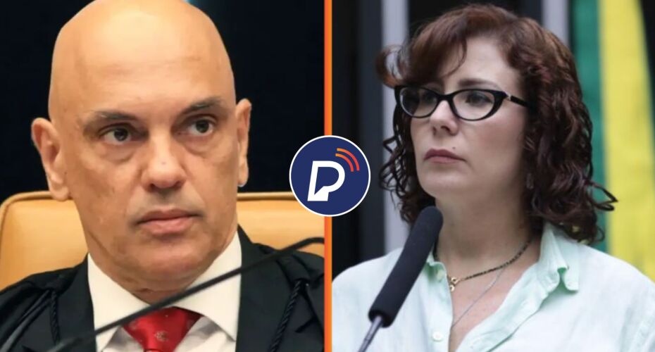 Ministro Alexandre de Moraes, do STF e a deputada federal Carla Zambelli.