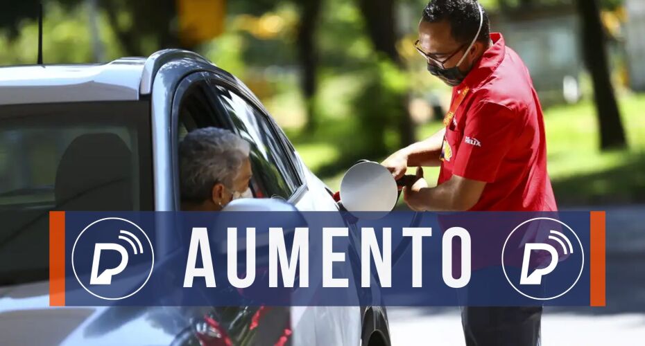 Aumento de preços da gasolina.