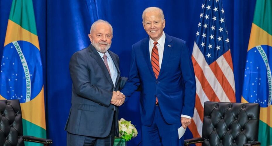 Presidentes Lula e Joe Biden.