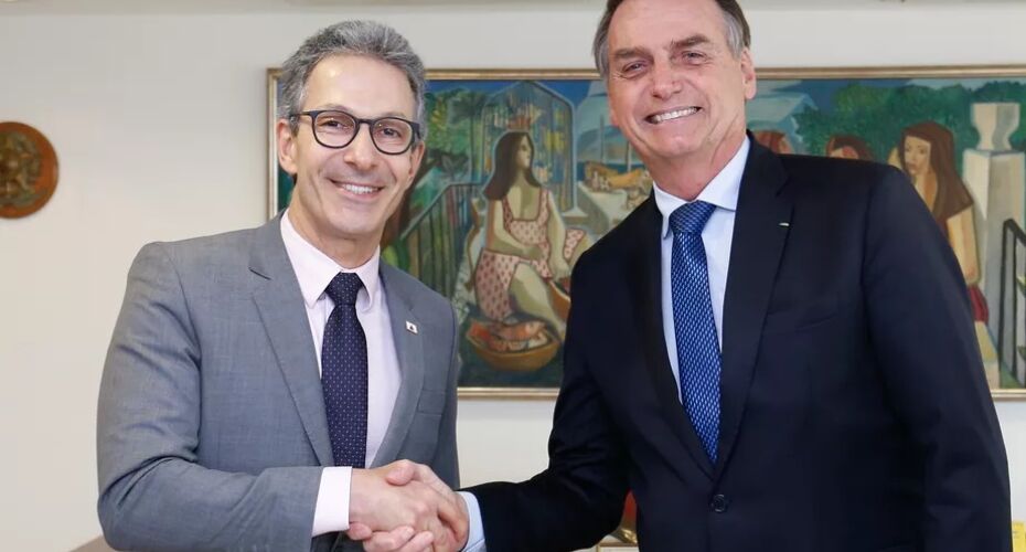 Romeu Zema e Jair Bolsonaro.