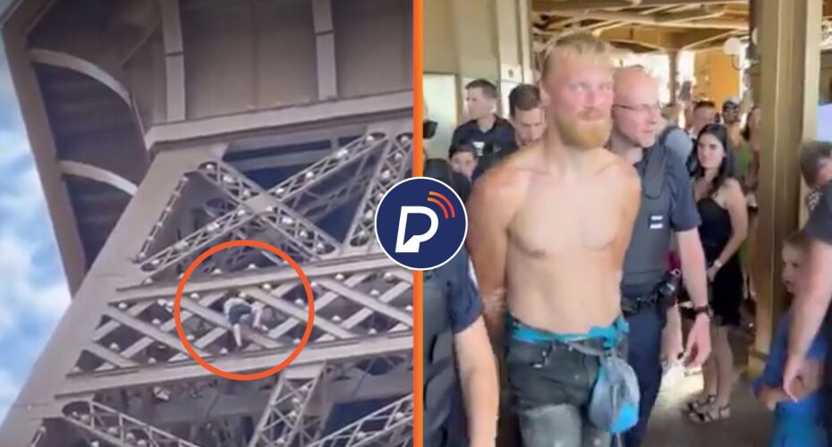 Homem detido por escalar Torre Eiffel durante os Jogos Olímpicos é libertado pela polícia francesa.