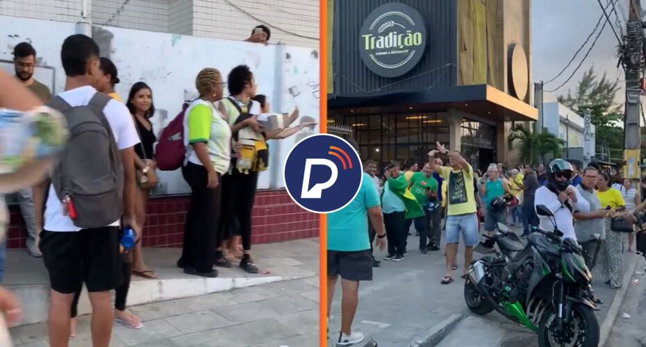 Estudantes debocham dos apoiadores de Bolsonaro durante evento em Olinda.