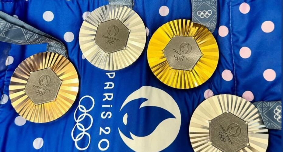 Medalhas conquistadas por Rebeca Andrade nas Olimpíadas de Paris 2024.