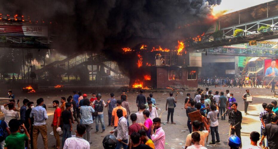 Protestos em Bangladesh.