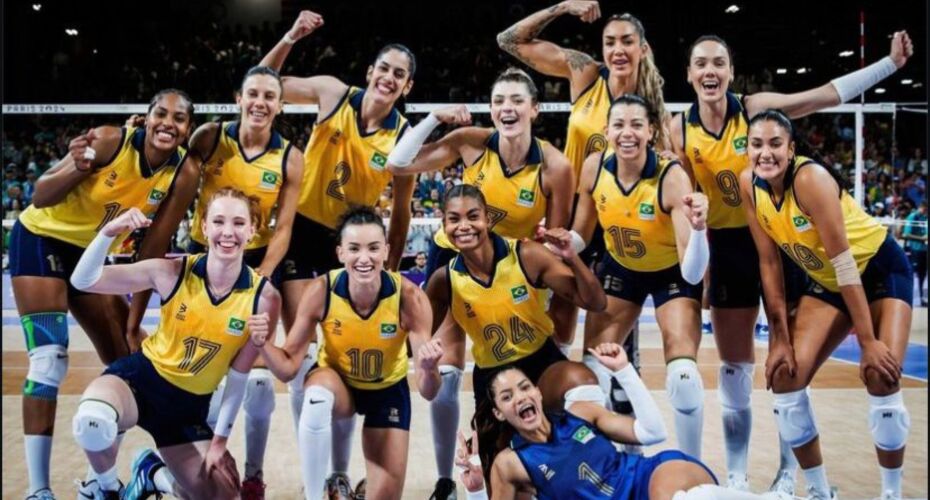 Seleção feminina de vôlei.