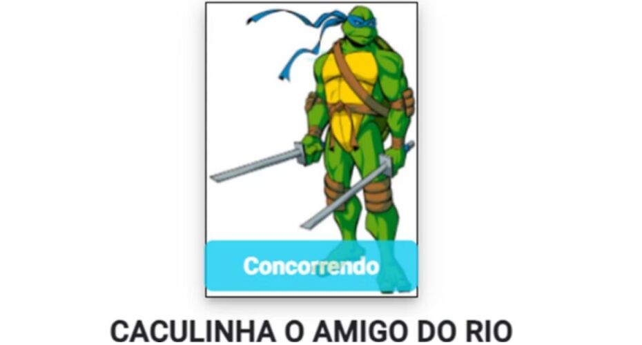 Personagem Leonardo, do desenho animado "As Tartarugas Ninja" 