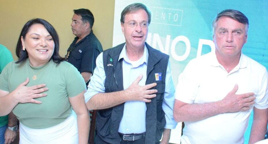 Leninha Dias, Gilson Machado e Jair Bolsonaro.