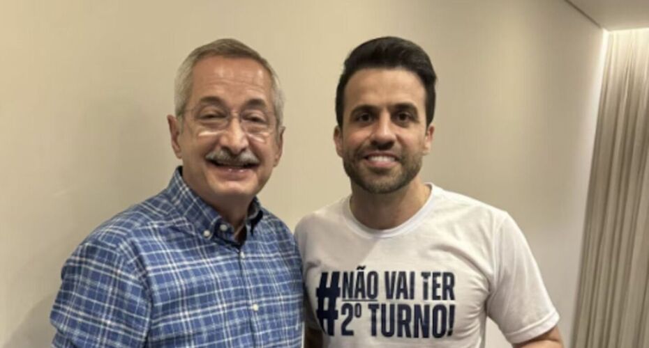 Ex-ministro da Agricultura do governo Collor, Antonio Cabrera, e candidato a prefeito de São Paulo Pablo Marçal.