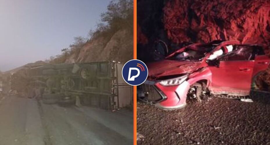 Colisão entre caminhão e carro na Serra das Russas deixa feridos em pista sentido Recife 