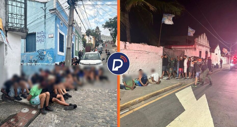 Polícia militar prende grupos em olinda. 